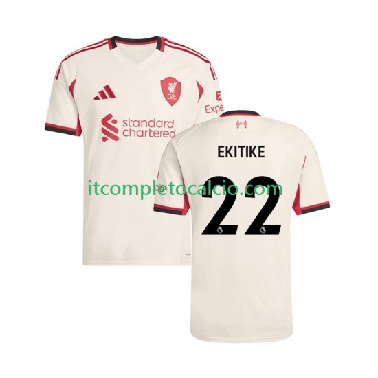 Maglia Liverpool Hugo Ekitike 22 Divisa Away 2025-2026 Manica Corta ,Uomo