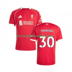Maglia Liverpool Jeremie Frimpong 30 Divisa Home 2025-2026 Manica Corta ,Uomo