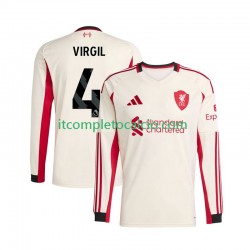 Maglia Liverpool Virgil van Dijk 4 Divisa Away 2025-2026 Manica Lunga ,Uomo