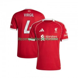 Maglia Liverpool Virgil van Dijk 4 Divisa Home 2025-2026 Manica Corta ,Uomo