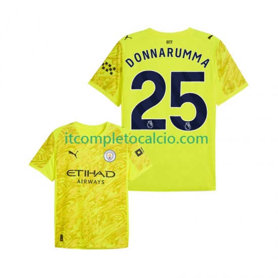 Maglia Manchester City Gianluigi Donnarumma 25 Portiere Terza Divisa 2025-2026 Manica Corta ,Uomo