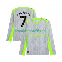 Maglia Manchester City Omar Marmoush 7 Terza Divisa 2025-2026 Manica Lunga ,Uomo