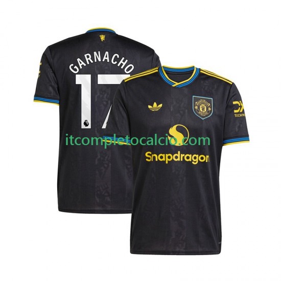 Maglia Manchester United Alejandro Garnacho 17 Terza Divisa 2025-2026 Manica Corta ,Uomo
