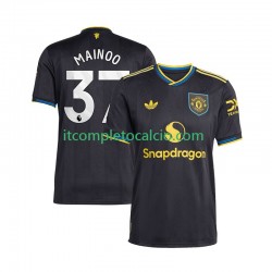 Maglia Manchester United Kobbie Mainoo 37 Terza Divisa 2025-2026 Manica Corta ,Uomo