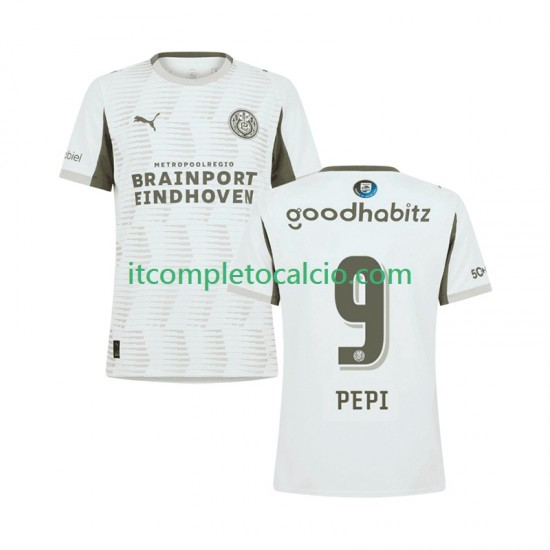 Maglia PSV Eindhoven Ricardo Pepi 9 Terza Divisa 2025-2026 Manica Corta ,Uomo
