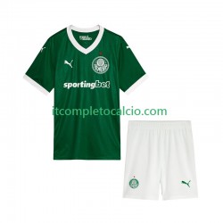 Maglia Palmeiras Divisa Home 2025-2026 Manica Corta ,Bambino