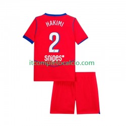 Maglia Paris Saint-Germain Achraf Hakimi 2 Terza Divisa 2025-2026 Manica Corta ,Bambino