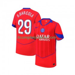 Maglia Paris Saint-Germain Bradley Barcola 29 Terza Divisa 2025-2026 Manica Corta ,Uomo
