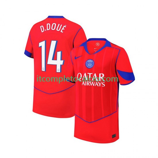 Maglia Paris Saint-Germain Desire Doue 14 Terza Divisa 2025-2026 Manica Corta ,Uomo