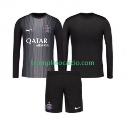 Maglia Paris Saint-Germain Portiere Divisa Home 2025-2026 Manica Lunga ,Bambino