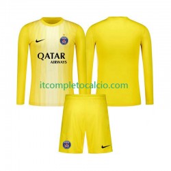 Maglia Paris Saint-Germain Portiere Terza Divisa 2025-2026 Manica Lunga ,Bambino