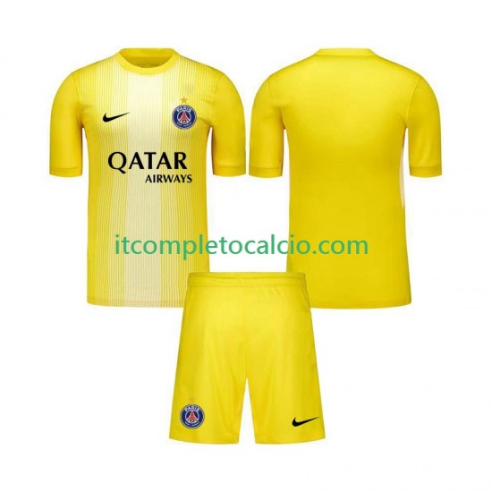 Maglia Paris Saint-Germain Portiere Terza Divisa 2025-2026 Manica Corta ,Bambino