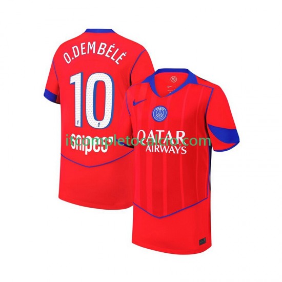 Maglia Paris Saint-Germain Ousmane Dembele 10 Terza Divisa 2025-2026 Manica Corta ,Uomo