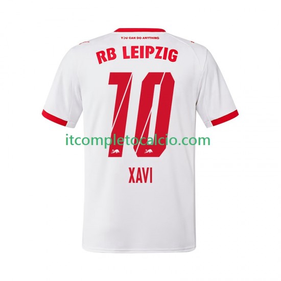 Maglia RB Leipzig Xavi Simons 10 Divisa Home 2025-2026 Manica Corta ,Uomo