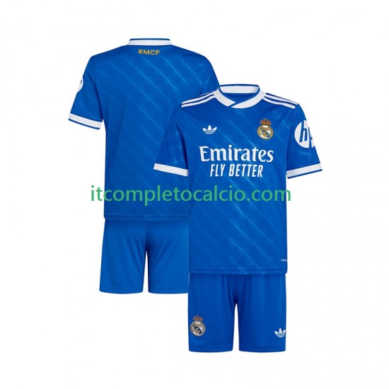Maglia Real Madrid Terza Divisa 2025-2026 Manica Corta ,Bambino