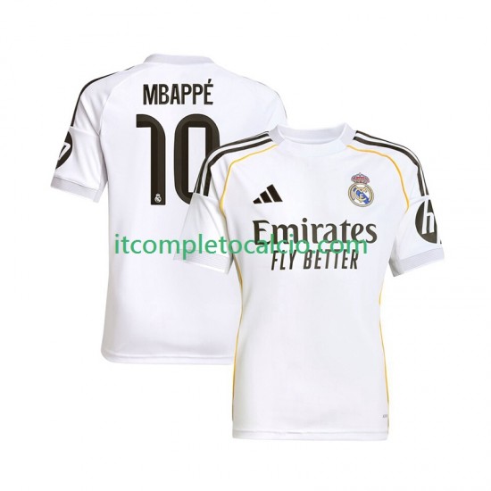 Maglia Real Madrid Mbappé Kylian 10 Divisa Home 2025-2026 Manica Corta ,Uomo