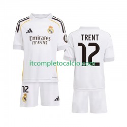 Maglia Real Madrid Trent Alexander-Arnold 12 Divisa Home 2025-2026 Manica Corta ,Bambino