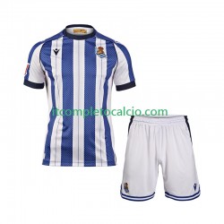Maglia Real Sociedad Divisa Home 2025-2026 Manica Corta ,Bambino