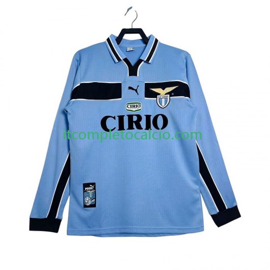 Maglia SS Lazio Retro Divisa Home 1998 1999 Manica Lunga ,Uomo