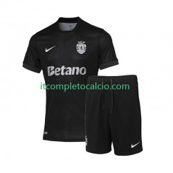 Maglia Sporting CP Divisa Away 2025-2026 Manica Corta ,Bambino
