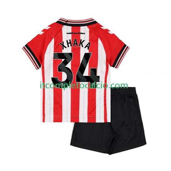 Maglia Sunderland Granit Xhaka 34 Divisa Home 2025-2026 Manica Corta ,Bambino