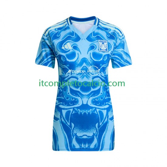Maglia Tigres UANL Divisa Away 2025-2026 Manica Corta ,Donna