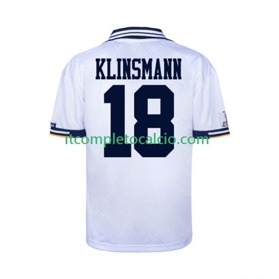 Maglia Tottenham Hotspur Retro Divisa Home 1994 Manica Corta ,Uomo