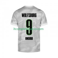 Maglia VfL Wolfsburg Mohamed Amoura 9 Divisa Away 2025-2026 Manica Corta ,Uomo
