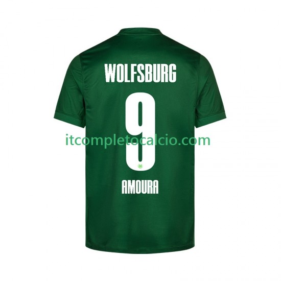 Maglia VfL Wolfsburg Mohamed Amoura 9 Divisa Home 2025-2026 Manica Corta ,Uomo