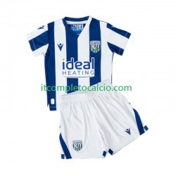 Maglia West Bromwich Albion Divisa Home 2025-2026 Manica Corta ,Bambino
