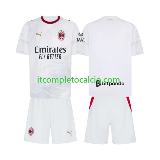 Maglia AC Milan Divisa Away 2026-2027 Manica Corta ,Bambino