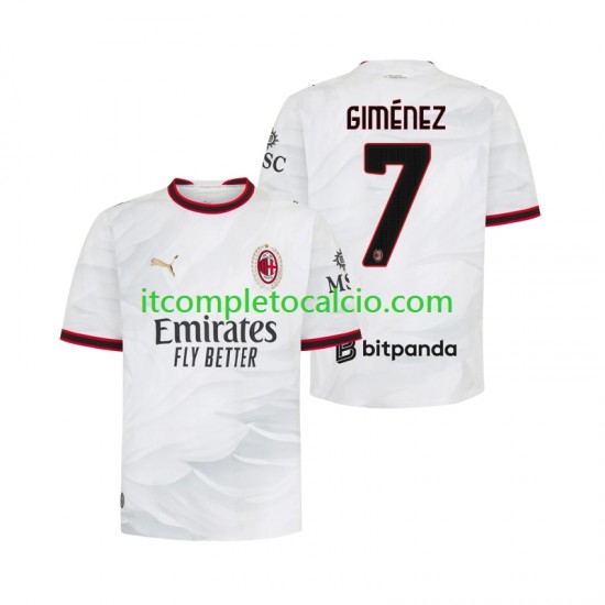 Maglia AC Milan Gimenez 7 Divisa Away 2026-2027 Manica Corta ,Uomo Maglia AC Milan Gimenez 7 Divisa Away 2026-2027 Manica Corta ,Uomo