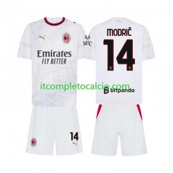 Maglia AC Milan Modrić Luka 14 Divisa Away 2026-2027 Manica Corta ,Bambino