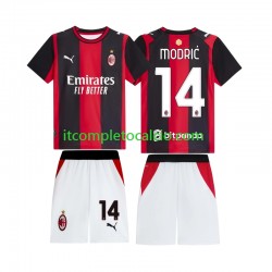 Maglia AC Milan Modrić Luka 14 Divisa Home 2026-2027 Manica Corta ,Bambino