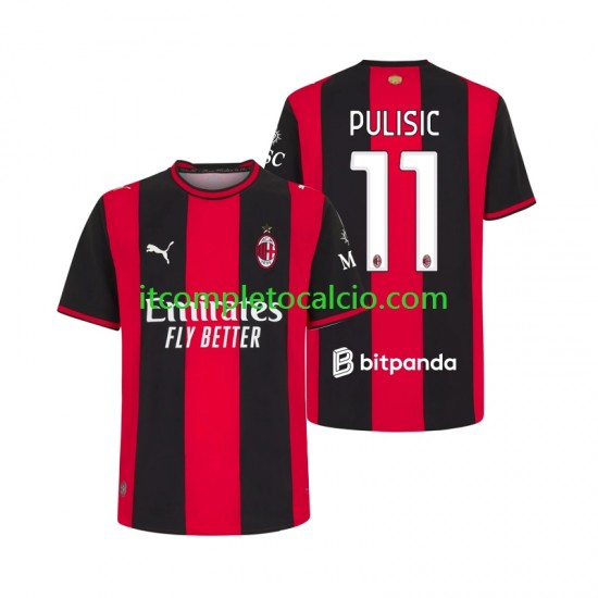 Maglia AC Milan Pulisic 11 Divisa Home 2026-2027 Manica Corta ,Uomo Maglia AC Milan Pulisic 11 Divisa Home 2026-2027 Manica Corta ,Uomo