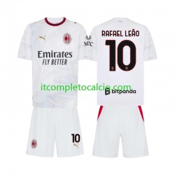 Maglia AC Milan Rafael Leao 10 Divisa Away 2026-2027 Manica Corta ,Bambino