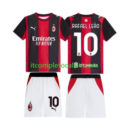 Maglia AC Milan Rafael Leao 10 Divisa Home 2026-2027 Manica Corta ,Bambino Maglia AC Milan Rafael Leao 10 Divisa Home 2026-2027 Manica Corta ,Bambino