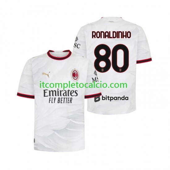 Maglia AC Milan Ronaldinho 80 Divisa Away 2026-2027 Manica Corta ,Uomo Maglia AC Milan Ronaldinho 80 Divisa Away 2026-2027 Manica Corta ,Uomo