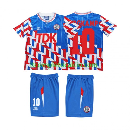 Maglia AFC Ajax BERGKAMP 10 1989 1990 Retro Divisa Away Manica Lunga ,Bambino Maglia AFC Ajax BERGKAMP 10 1989 1990 Retro Divisa Away Manica Lunga ,Bambino