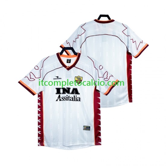 Maglia AS Roma 2000 Retro Divisa Away 1999 Manica Corta ,Uomo