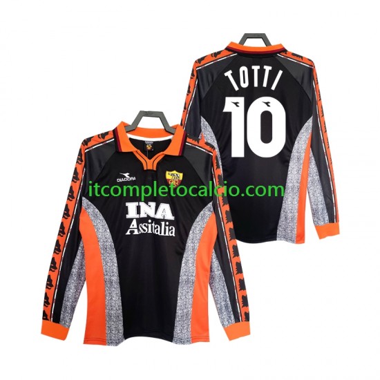Maglia AS Roma Totti 10 Retro Terza Divisa 1998 1999 Manica Lunga ,Uomo