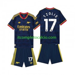 Maglia Arsenal Christos Tzolis 17 Divisa Away 2026-2027 Manica Corta ,Bambino Maglia Arsenal Christos Tzolis 17 Divisa Away 2026-2027 Manica Corta ,Bambino