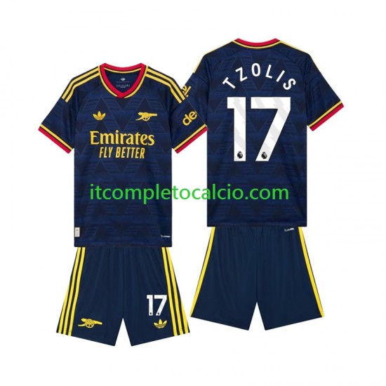 Maglia Arsenal Christos Tzolis 17 Divisa Away 2026-2027 Manica Corta ,Bambino Maglia Arsenal Christos Tzolis 17 Divisa Away 2026-2027 Manica Corta ,Bambino