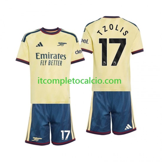 Maglia Arsenal Christos Tzolis 17 Terza Divisa 2026-2027 Manica Corta ,Bambino Maglia Arsenal Christos Tzolis 17 Terza Divisa 2026-2027 Manica Corta ,Bambino