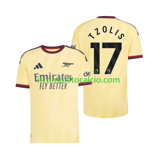 Maglia Arsenal Christos Tzolis 17 Terza Divisa 2026-2027 Manica Corta ,Uomo