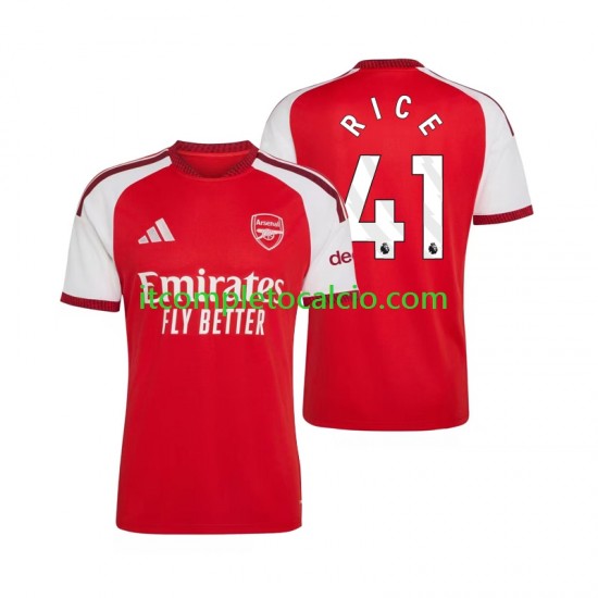 Maglia Arsenal Declan Rice 41 Divisa Home 2026-2027 Manica Corta ,Uomo