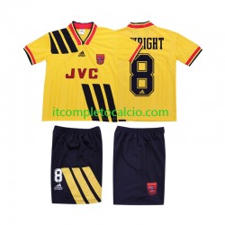 Maglia Arsenal WRIGHT 8 1993 Retro Divisa Away 1994 Manica Corta ,Bambino