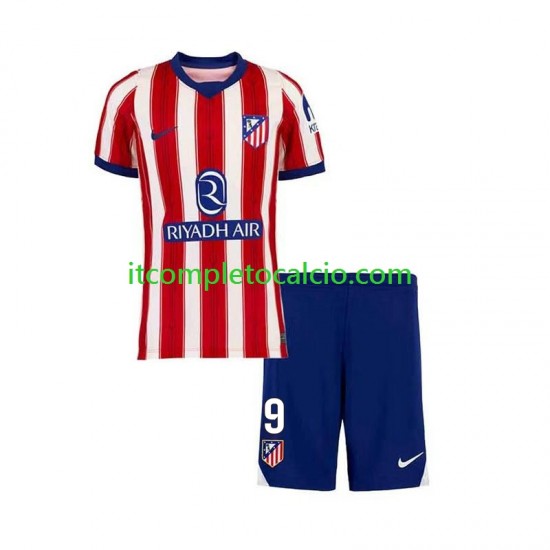Maglia Atlético Madrid Alexander Sorloth 9 Divisa Home 2026-2027 Manica Corta ,Bambino