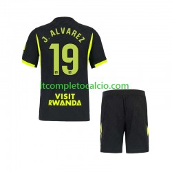 Maglia Atlético Madrid Julian Alvarez 19 Divisa Away 2026-2027 Manica Corta ,Bambino