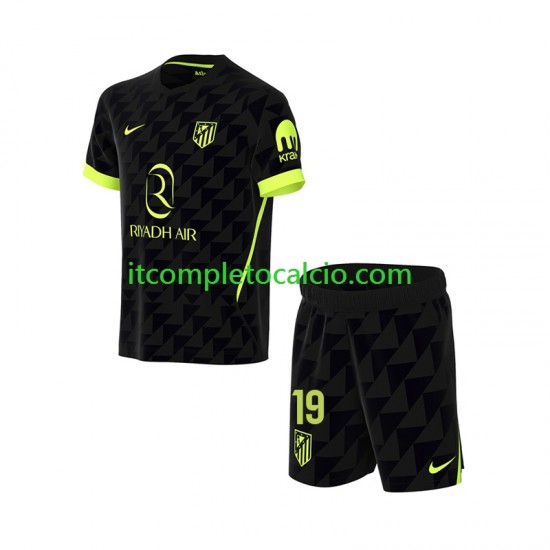 Maglia Atlético Madrid Julian Alvarez 19 Divisa Away 2026-2027 Manica Corta ,Bambino